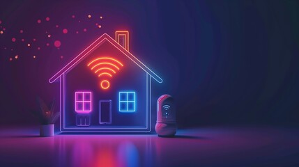 smart home concept with tech icon