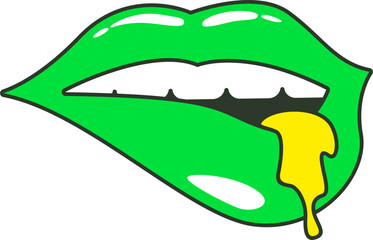 Psychedelic Mouth Illustration