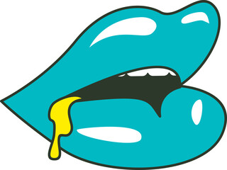Psychedelic Mouth Illustration
