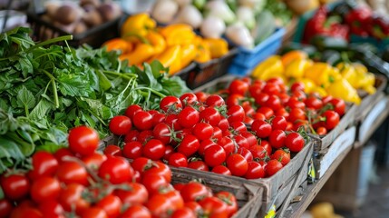 Fresh produce at a farmer's market