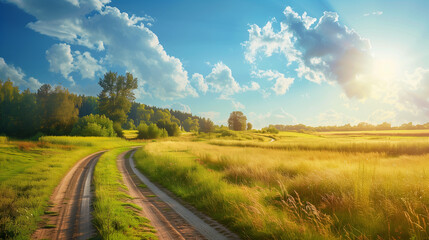 Calm blue sky and nature landscape wallpaper