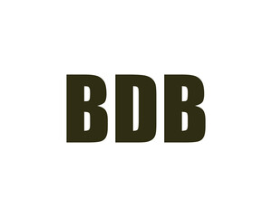 BDB logo design vector template. BDB logo design.