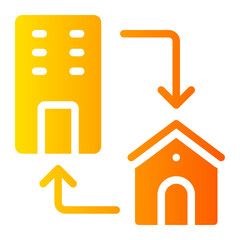 Fototapeta premium brid workplace gradient icon