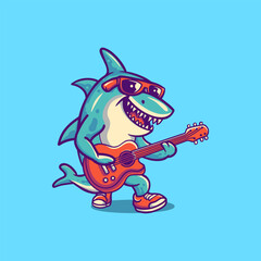 Shark Playing Guitar