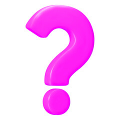 3d pink question mark. Faq problem solution symbol. Vector illustration on isolated background.	
