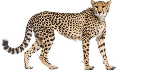 Cheetah isolated on transparent or white background