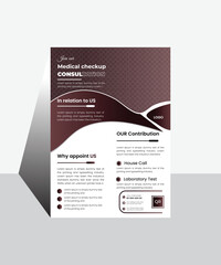 Corporate healthcare and medical cove a4 flyer design template for print, Modern medical flyer, Corporate healthcare and medical flyer or poster design layout