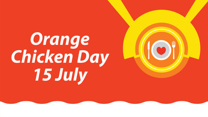 Orange Chicken Day vector banner design illustration.