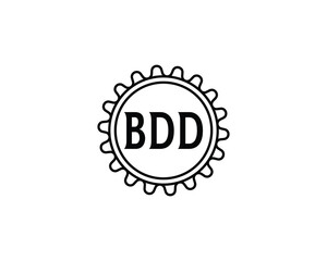 BDD logo design vector template. BDD logo design.