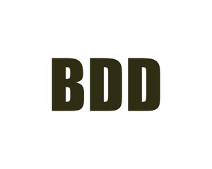 BDD logo design vector template. BDD logo design.