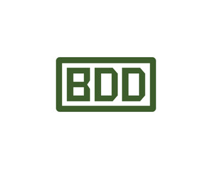 BDD logo design vector template. BDD logo design.