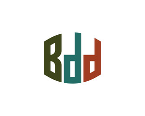 BDD logo design vector template. BDD logo design.