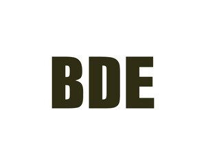 BDE logo design vector template. BDE logo design.