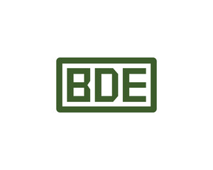BDE logo design vector template. BDE logo design.