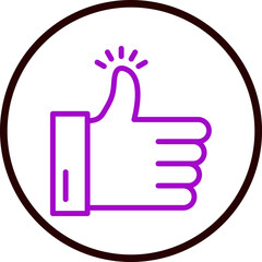 Like Vector Line Purple Circle black