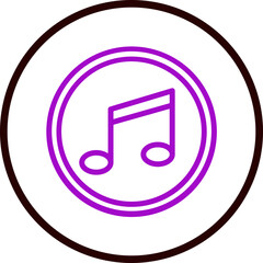 Music player Vector Line Purple Circle black