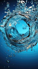 a fish is being splashed by a wave that is called  the orange .