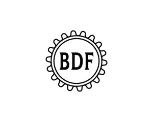 BDF logo design vector template. BDF logo design.
