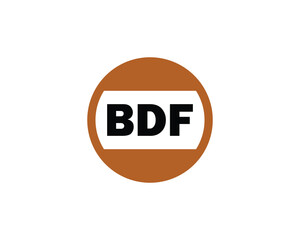 BDF logo design vector template. BDF logo design.