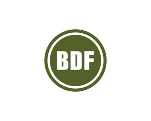 BDF logo design vector template. BDF logo design.
