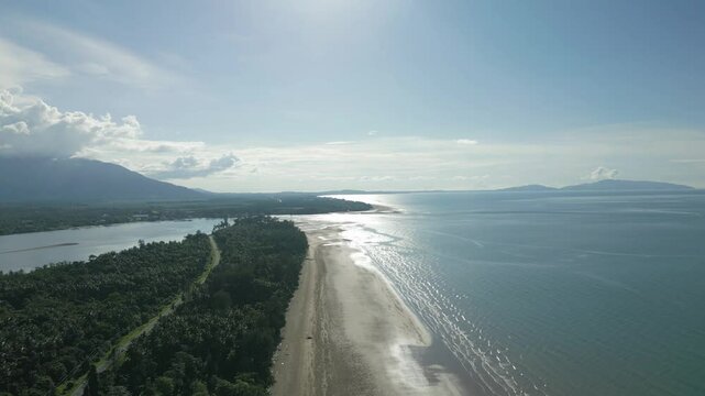 Beautiful Ariel Summer View At pugu Beach semata,Lundu Sarawak