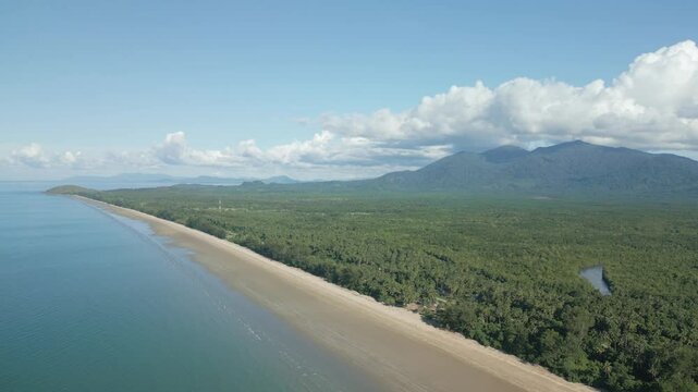 Beautiful Ariel Summer View At pugu Beach semata,Lundu Sarawak