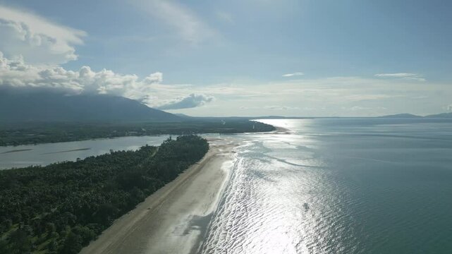 Beautiful Ariel Summer View At pugu Beach semata,Lundu Sarawak