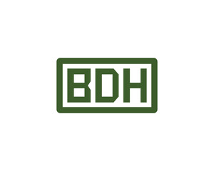 BDH Logo design vector template. BDH logo design.