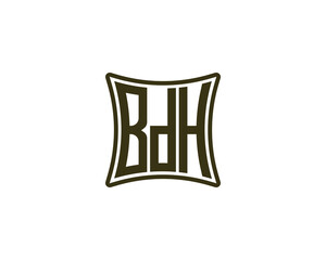 BDH Logo design vector template. BDH logo design.