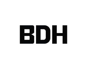 BDH Logo design vector template. BDH logo design.