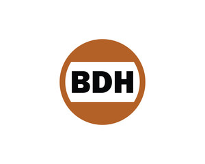 BDH Logo design vector template. BDH logo design.