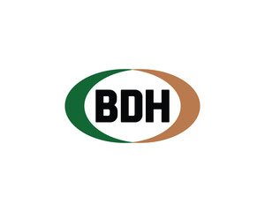 BDH Logo design vector template. BDH logo design.