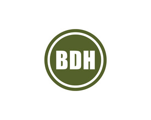 BDH Logo design vector template. BDH logo design.