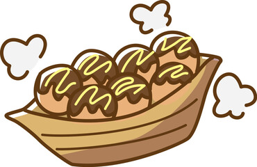 たこ焼き　手描き