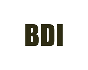 BDI Logo design vector template. BDI logo design.