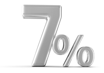 7 Percent Off Sale Gold Number 3D