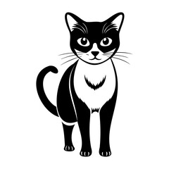 Fototapeta premium Cat Silhouette in Various Poses