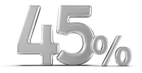 45 Percent Off Sale Gold Number 3D