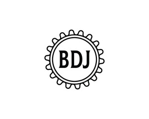BDJ logo design vector template. BDJ logo design.