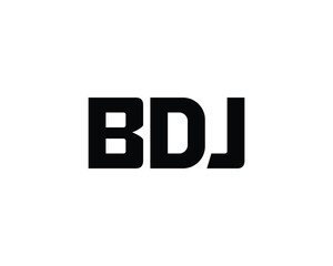 BDJ logo design vector template. BDJ logo design.