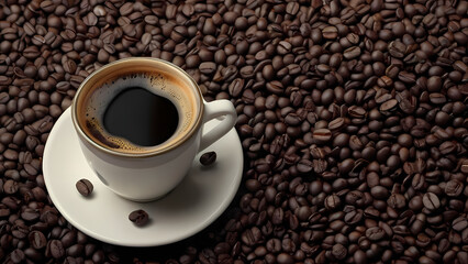 Fototapeta premium A Cup of Black Coffee