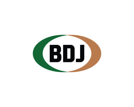 BDJ logo design vector template. BDJ logo design.