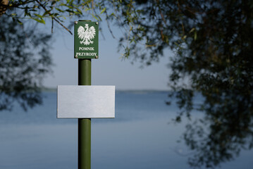 
SIGNAGE - Official sign with the Polish emblem and the inscription 
