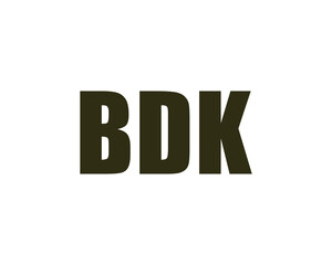 BDK Logo design vector template. BDK logo design.