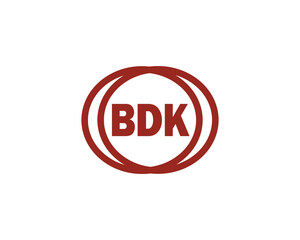 BDK Logo design vector template. BDK logo design.