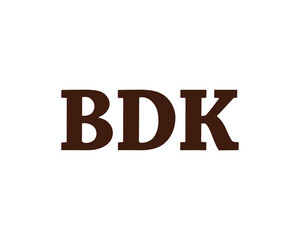 BDK Logo design vector template. BDK logo design.