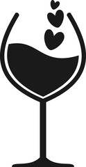 Wine Glass - Vector Graphic 