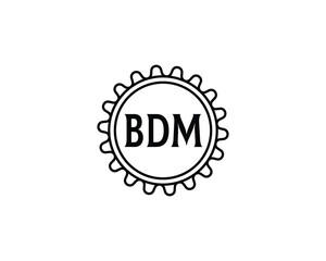 BDM logo design vector template. BDM logo design.