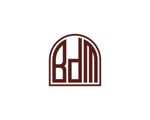 BDM logo design vector template. BDM logo design.