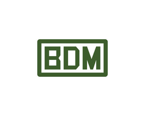 Fototapeta premium BDM logo design vector template. BDM logo design.